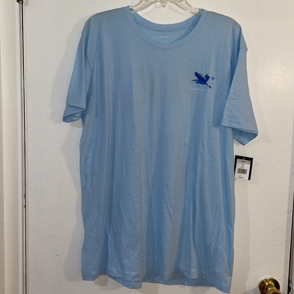 New Men’s Crown & Ivy T-shirt Size L Blue